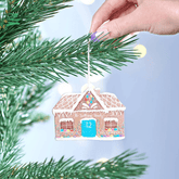 Oakdene Designs Christmas Decorations Personalised Family Gingerbread Bungalow Decoration